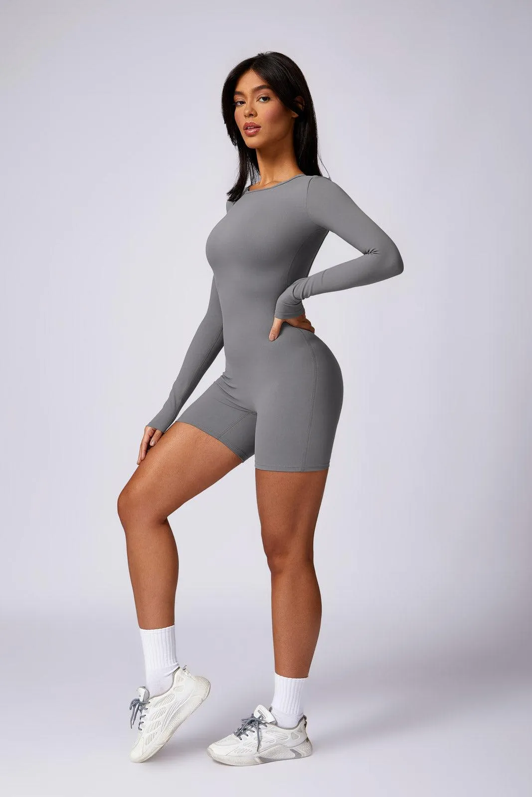 Kennedy Romper - Gray (FINAL SALE)