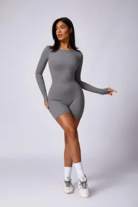 Kennedy Romper - Gray (FINAL SALE)
