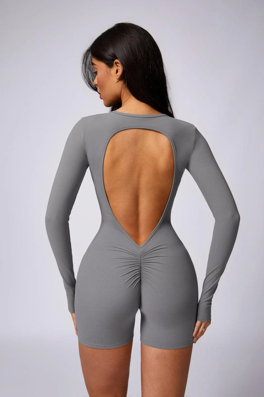 Kennedy Romper - Gray (FINAL SALE)