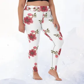 Large Pink Flower Dance Leggings