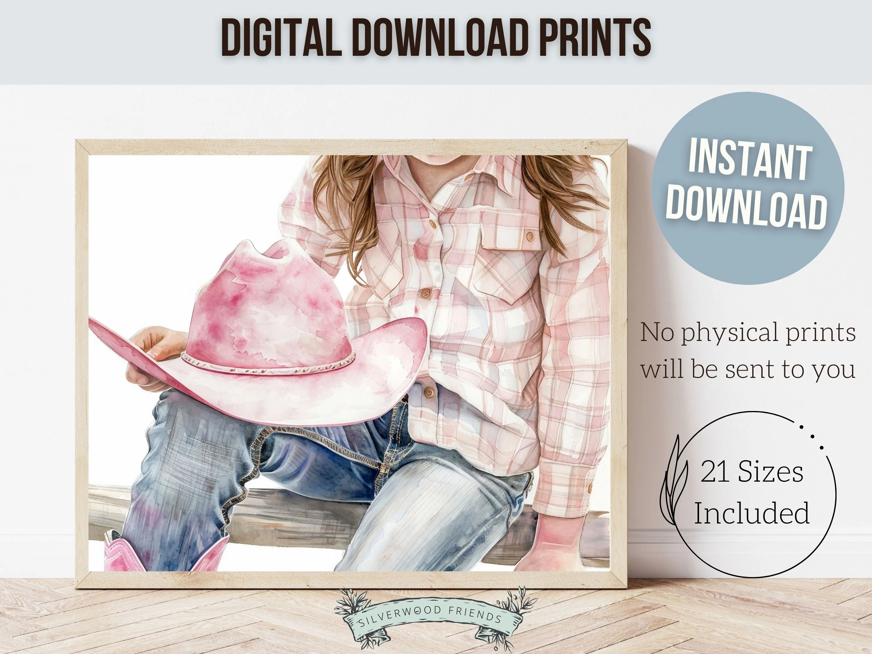 Little Cowgirl Nursery Print - 001