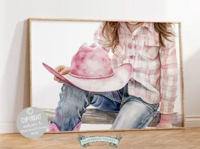 Little Cowgirl Nursery Print - 001