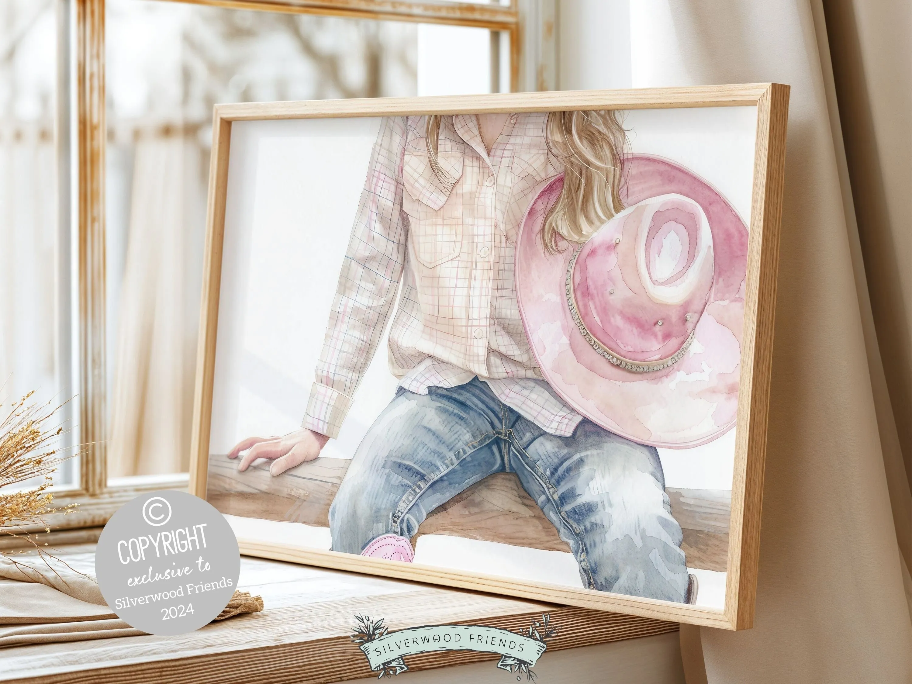 Little Cowgirl Nursery Print - 003