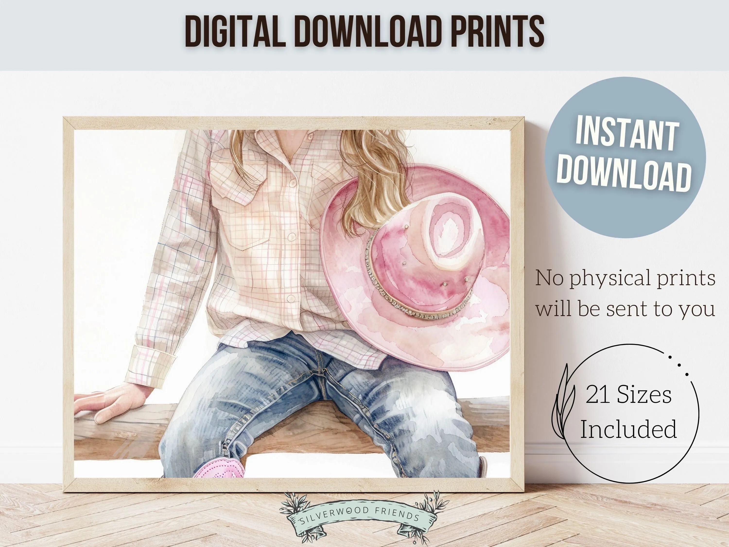 Little Cowgirl Nursery Print - 003