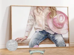 Little Cowgirl Nursery Print - 003