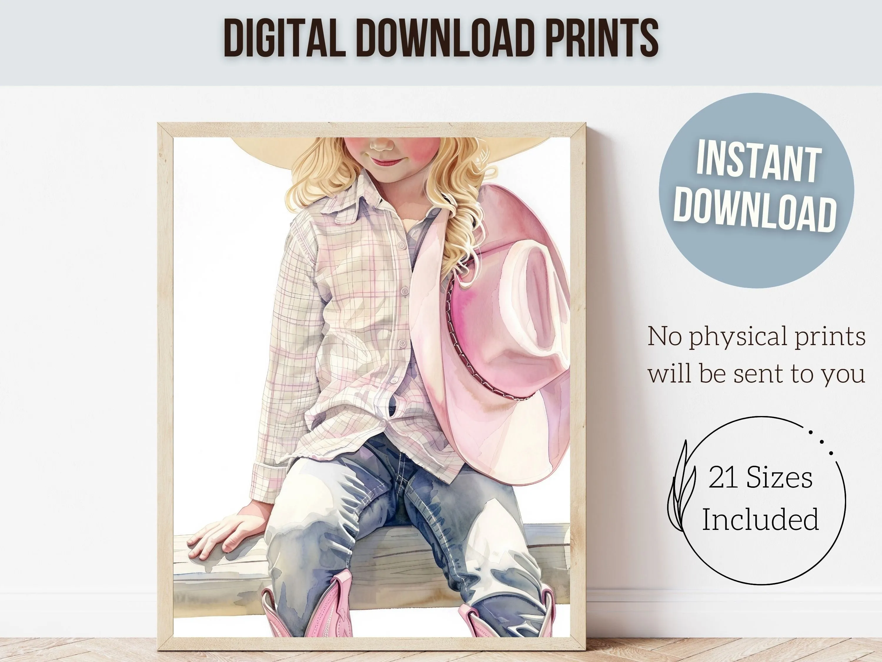 Little Cowgirl Nursery Print - 004