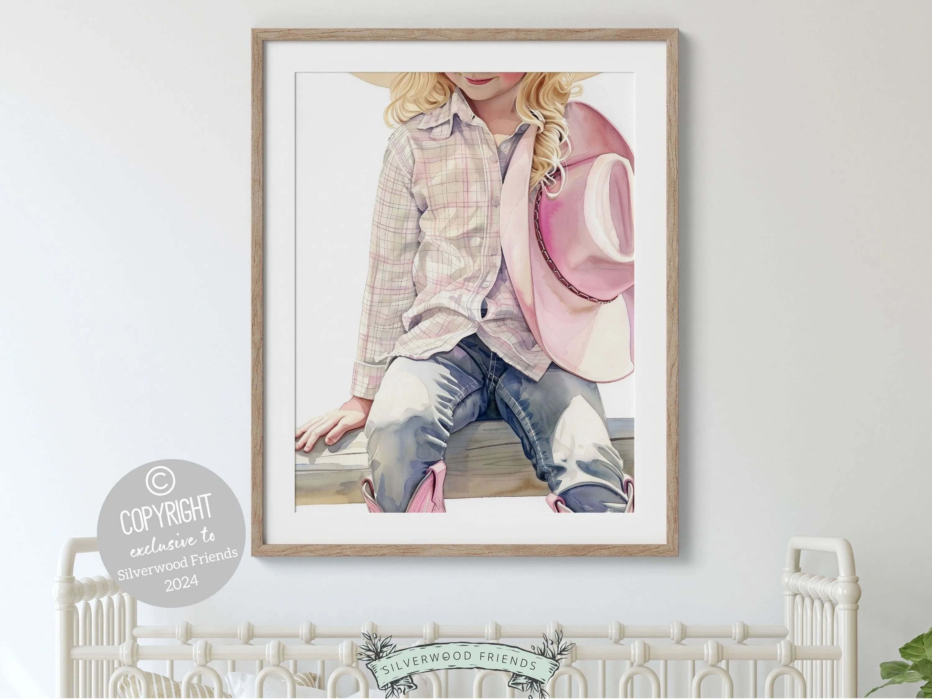 Little Cowgirl Nursery Print - 004