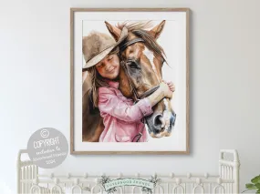 Little Cowgirl Nursery Print - 005