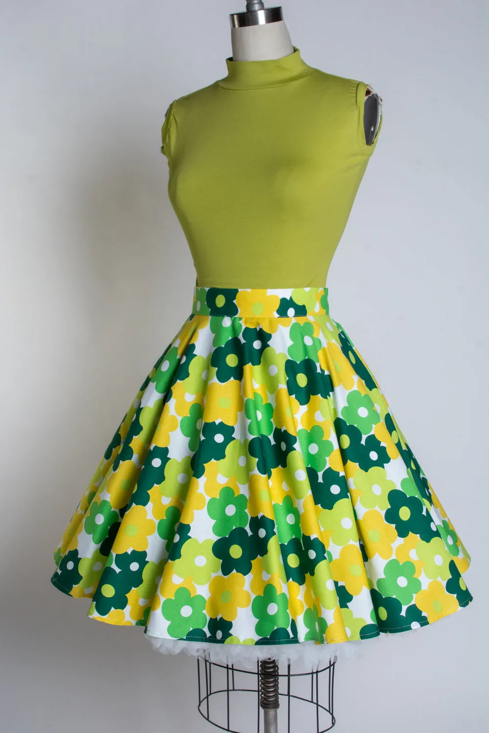 MB Circle Skirt - Pop Flower, Green *sale