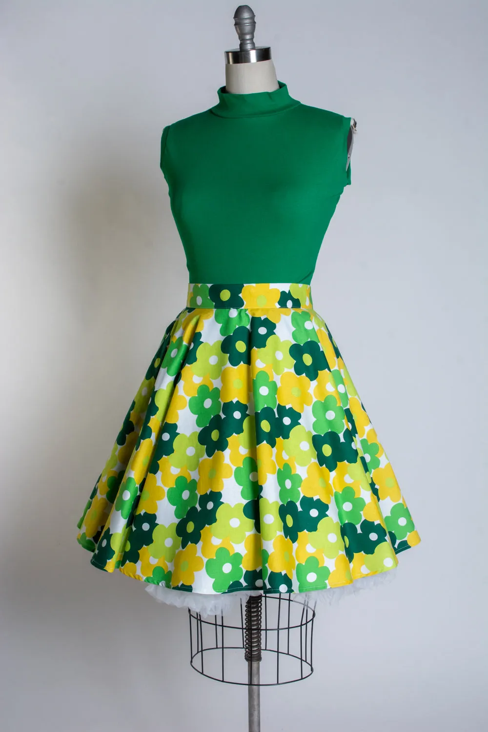 MB Circle Skirt - Pop Flower, Green *sale