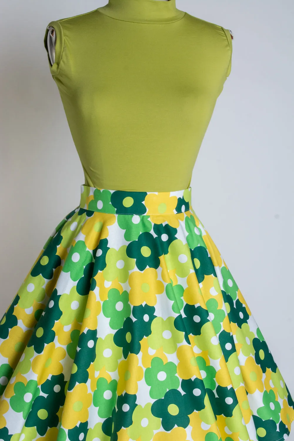 MB Circle Skirt - Pop Flower, Green *sale