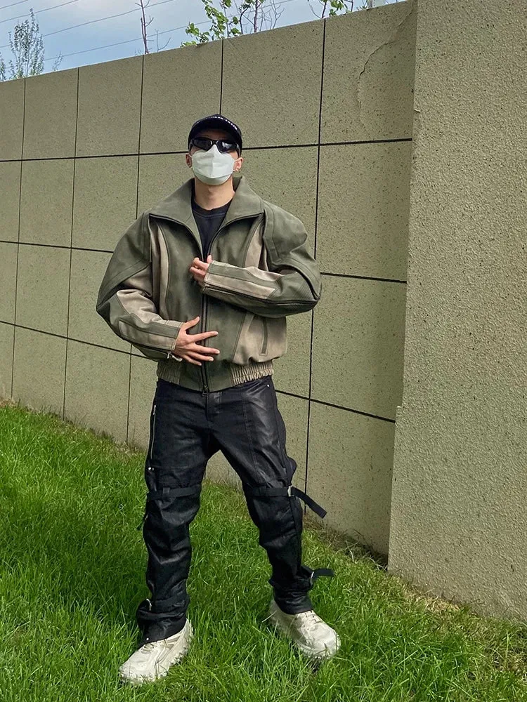 Men's High Streetwear Vintage Oversized PU Leather Jacket