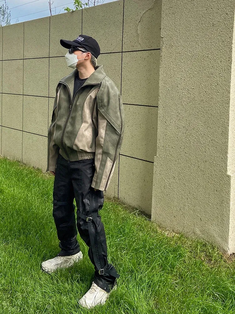 Men's High Streetwear Vintage Oversized PU Leather Jacket
