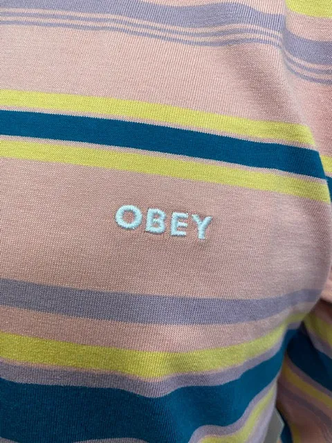 Obey T-shirt manica lunga Higland  131030115 pink multi