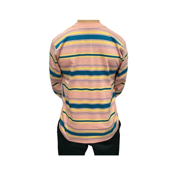 Obey T-shirt manica lunga Higland  131030115 pink multi