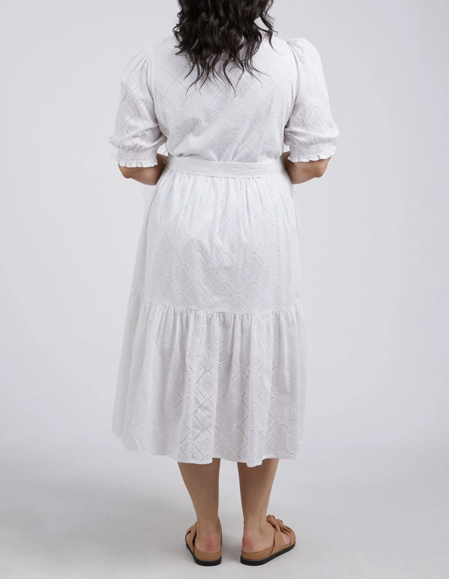 Ottilie Broderie Dress Pearl