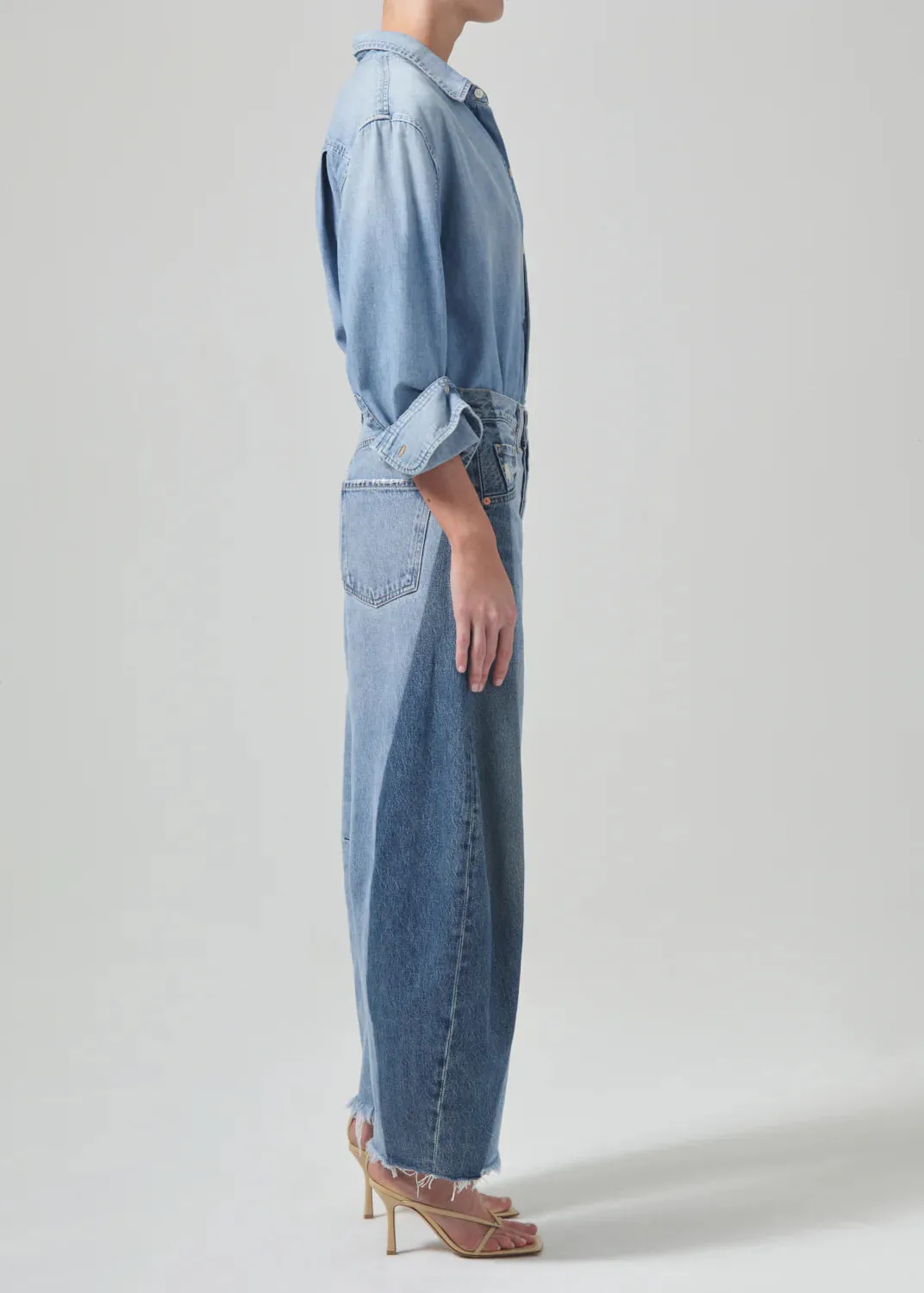 Pieced Horseshoe Jean in Fracture