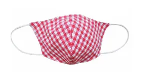Popatu Red Checker Fabric Face Mask (Adult/Child)