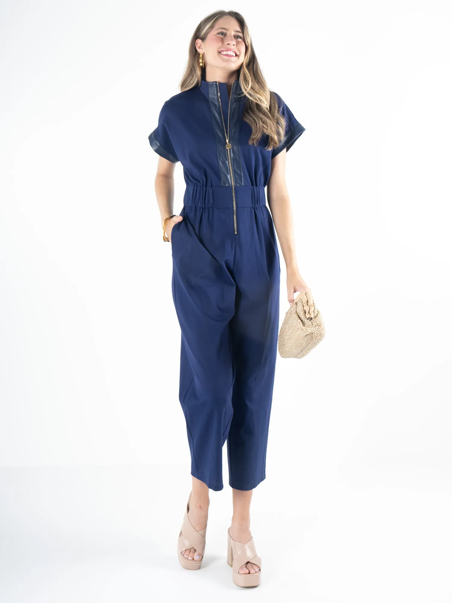 Poppy Jumpsuit - Navy