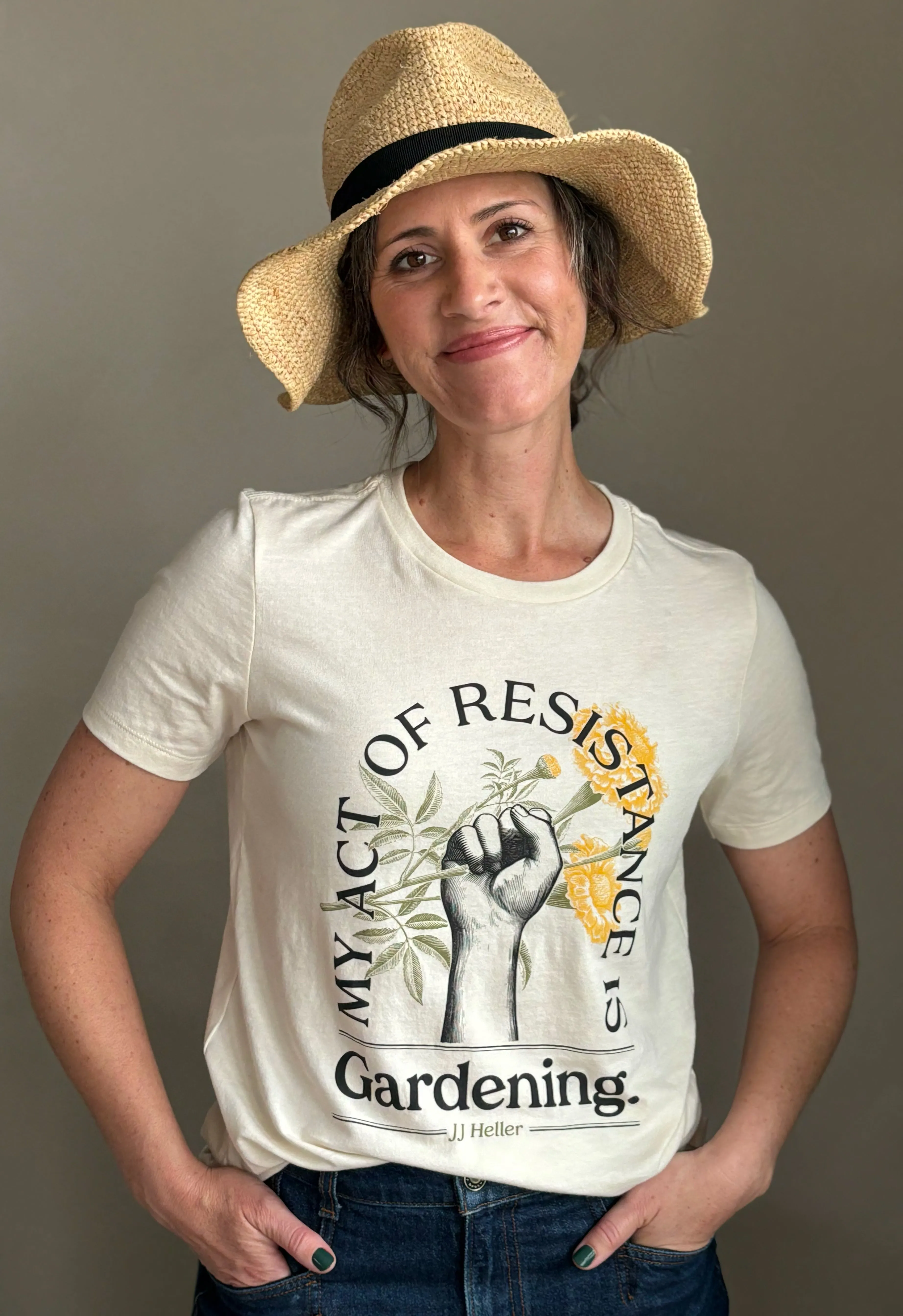 "Gardening" Off-White Women's T-Shirt