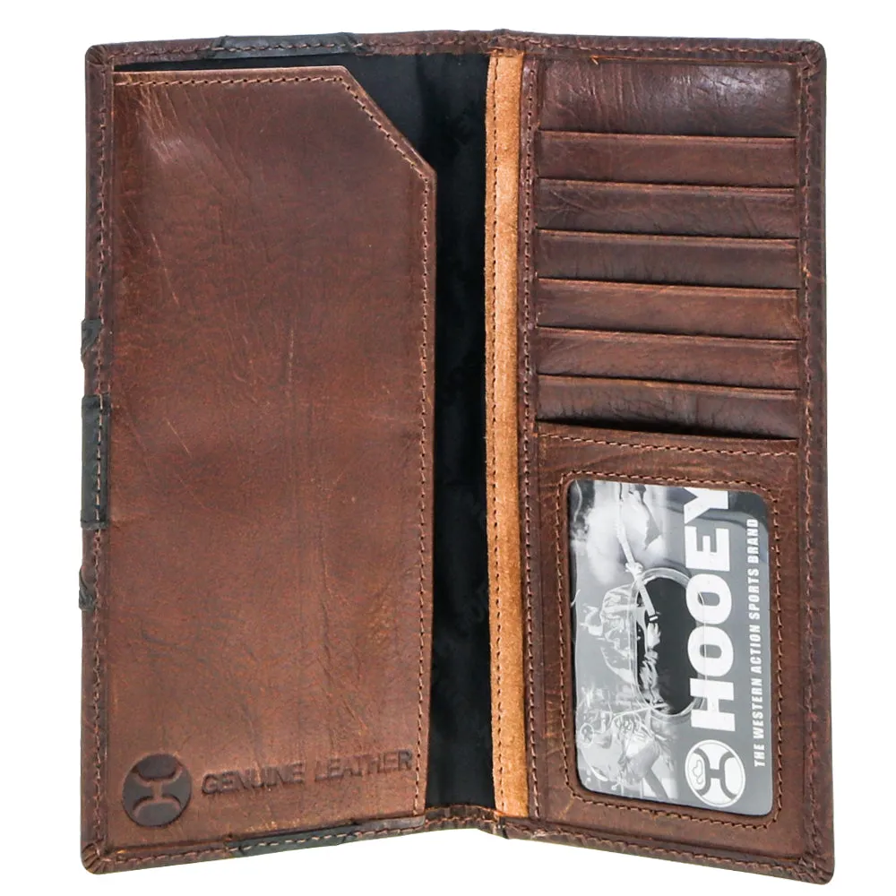 "Kai" Brown/Black & Tan Patchwork Rodeo Hooey Wallet