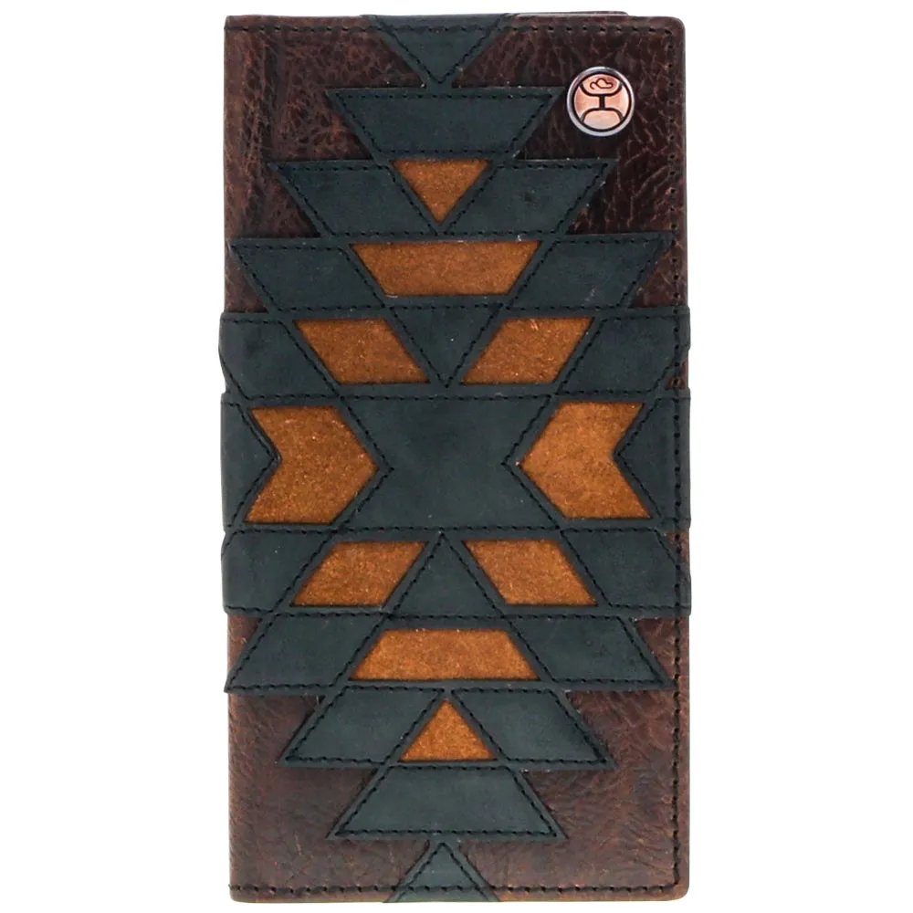 "Kai" Brown/Black & Tan Patchwork Rodeo Hooey Wallet