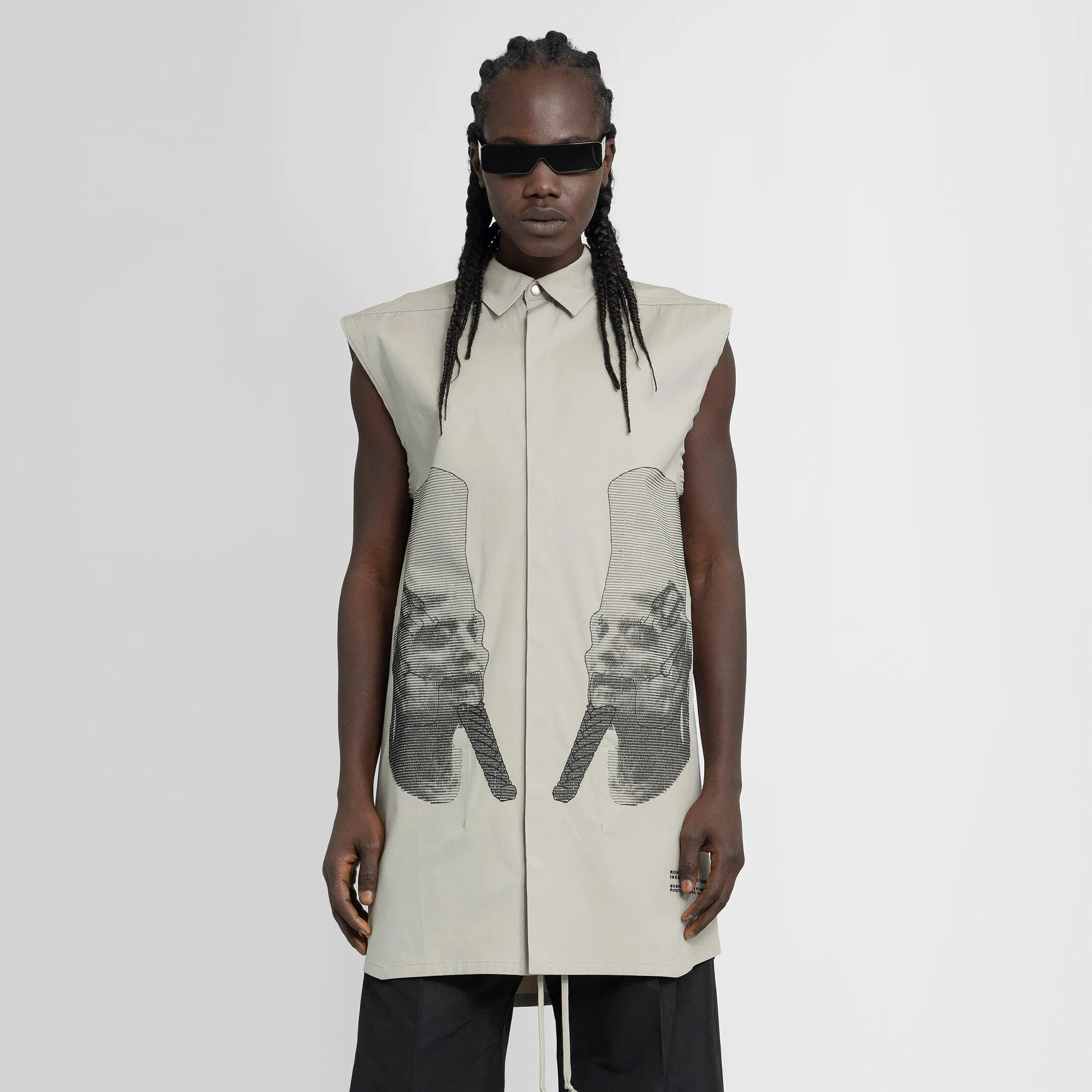 RICK OWENS MAN GREY SHIRTS