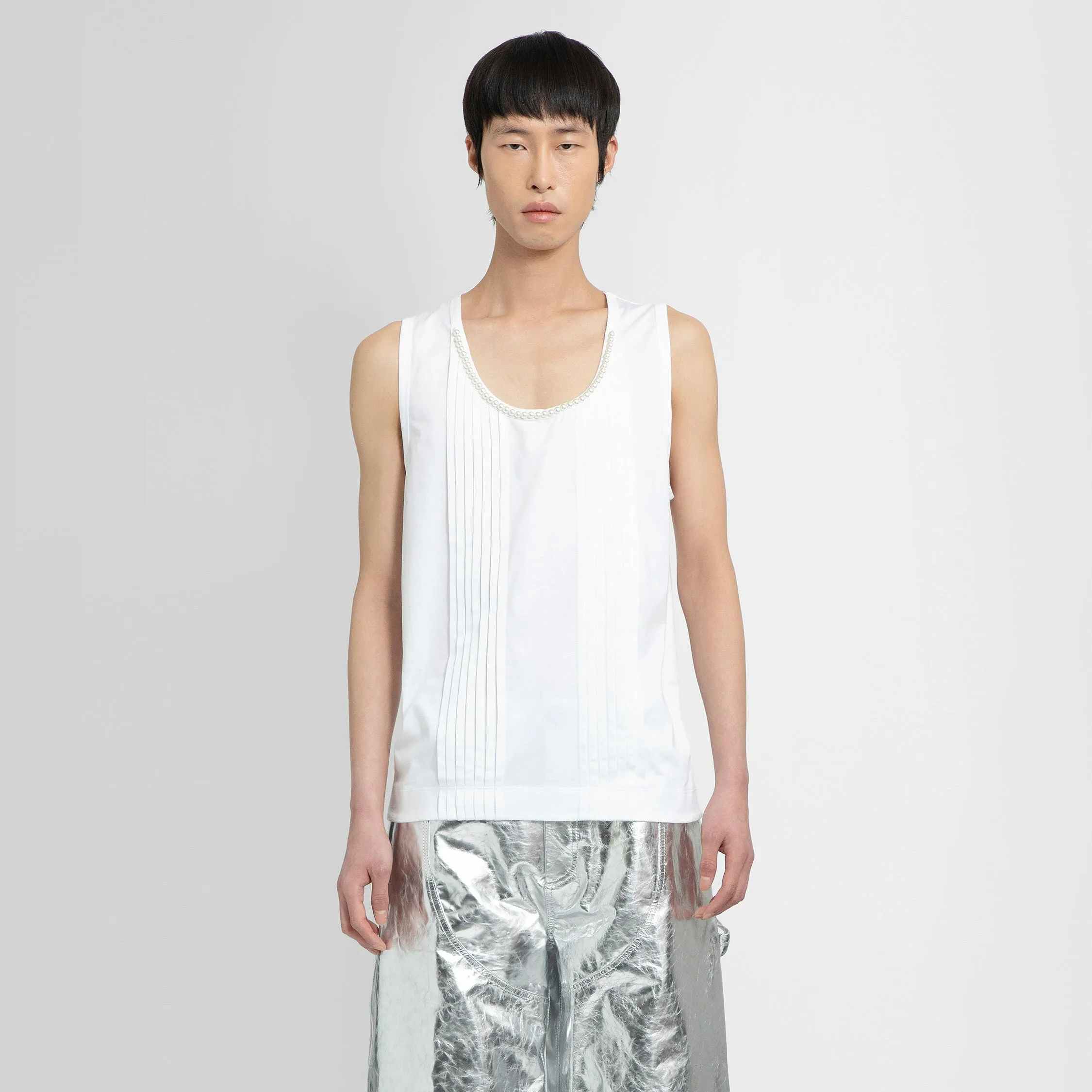 SIMONE ROCHA MAN WHITE T-SHIRTS & TANK TOPS
