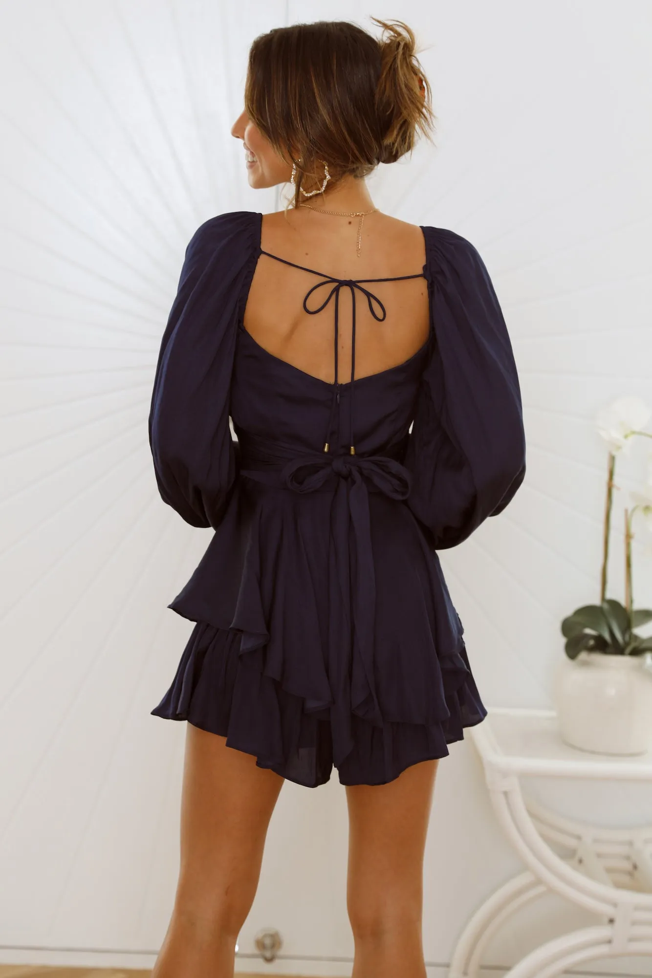 Sunrise Memories Romper Navy
