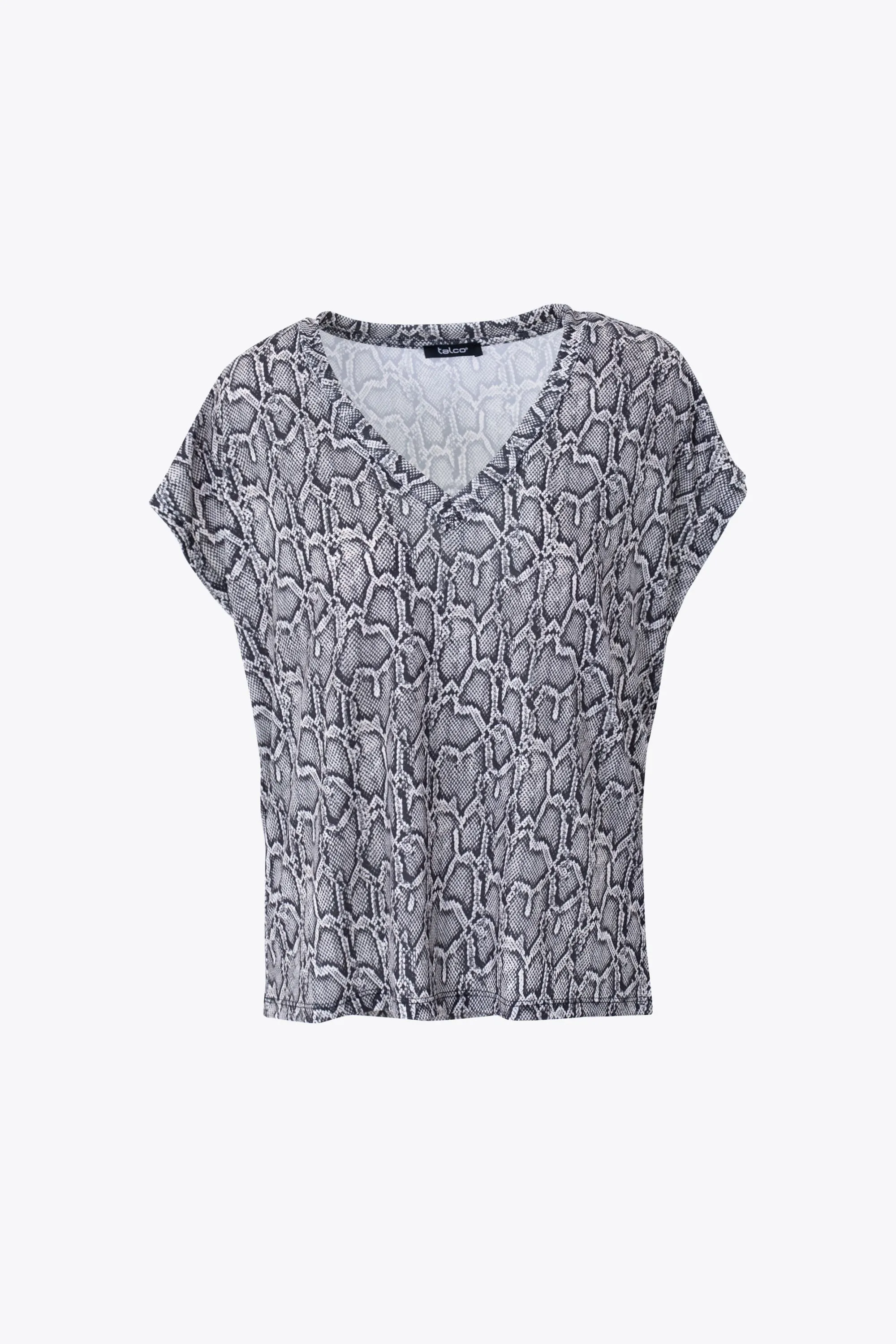 T-shirt pitonata in jersey elasticizzato - FW25