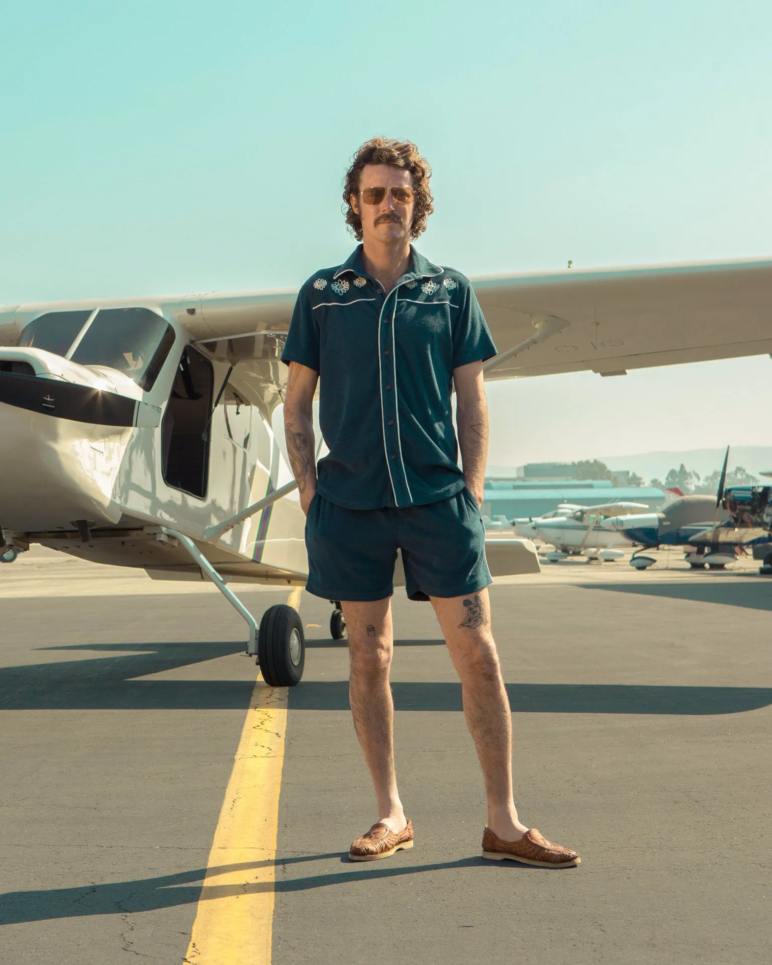 The Gaucho Terry Cloth Shorts - Vintage Navy