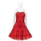 Vicky Tiel Red Lace Cocktail Dress | M