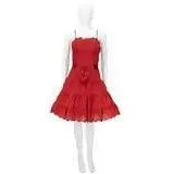 Vicky Tiel Red Lace Cocktail Dress | M