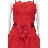 Vicky Tiel Red Lace Cocktail Dress | M