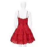 Vicky Tiel Red Lace Cocktail Dress | M
