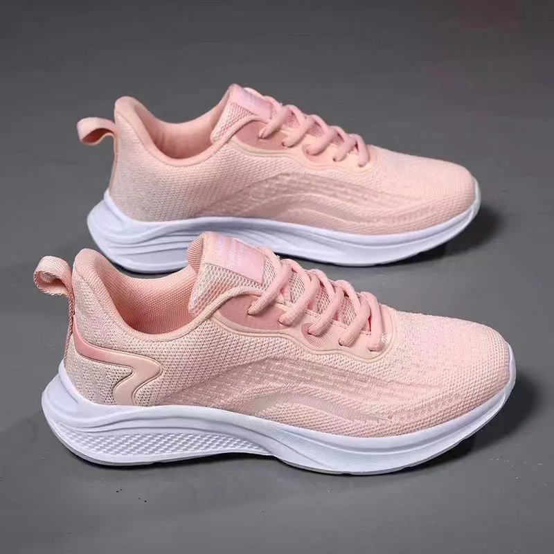 Women's Shoes Autumn New Women's Flying Woven Lightweight Breathable Shoes Wholesale Running Shoes Manufacturers Casual Sneaker Women