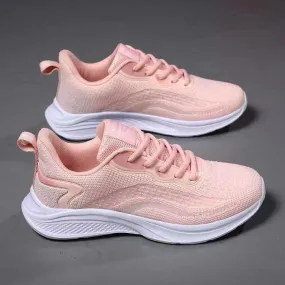 Women's Shoes Autumn New Women's Flying Woven Lightweight Breathable Shoes Wholesale Running Shoes Manufacturers Casual Sneaker Women