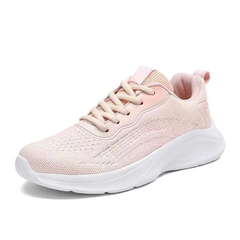 Women's Shoes Autumn New Women's Flying Woven Lightweight Breathable Shoes Wholesale Running Shoes Manufacturers Casual Sneaker Women